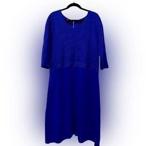 Talbots Royal Blue Textured Knit Dress | EUC | 1X